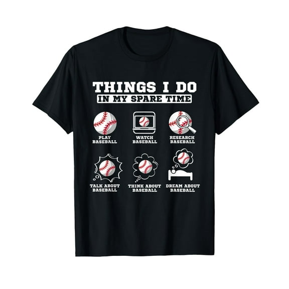 Things I do In My Spare Time Funny Baseball Lover Costume T-Shirt