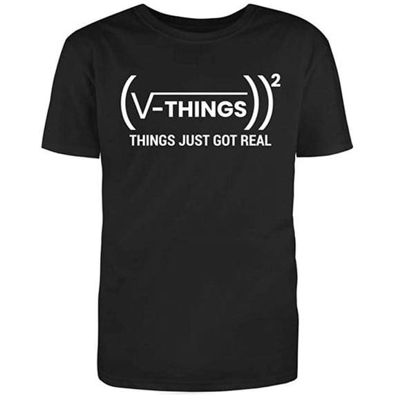 Things Just Got Real, Graphic Novelty Ad*** Humor Funny T Shirt Black 3X-Large