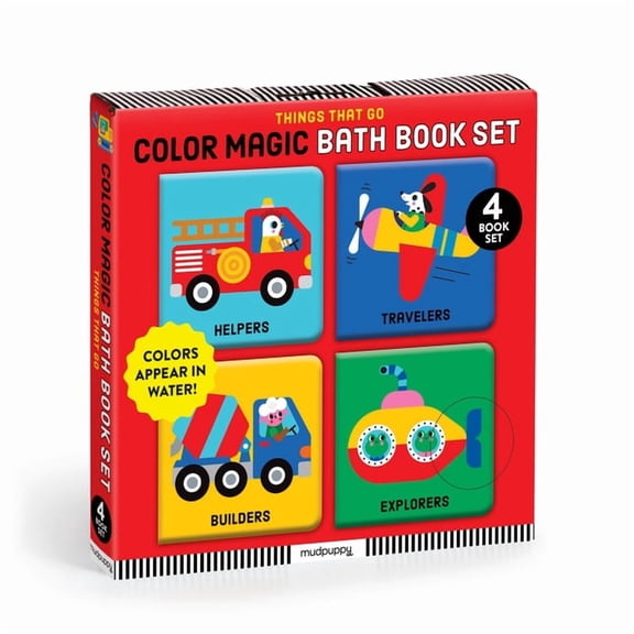 Things That Go Color Magic Bath Book Set, (Paperback)