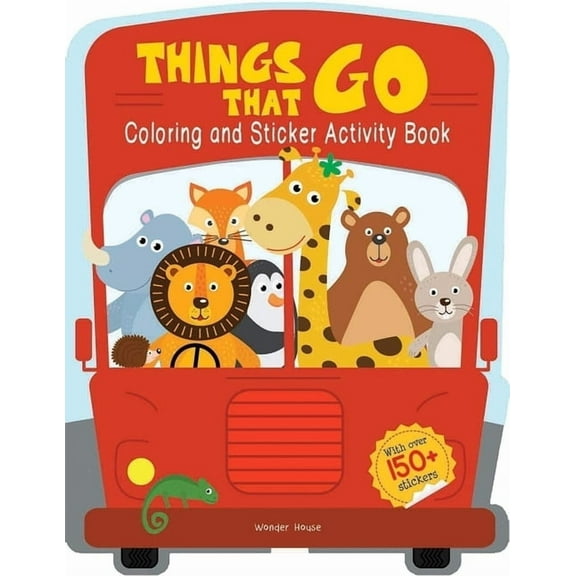 Things That Go - Coloring and Sticker Activity Book (with 150+ Stickers), (Board Book)
