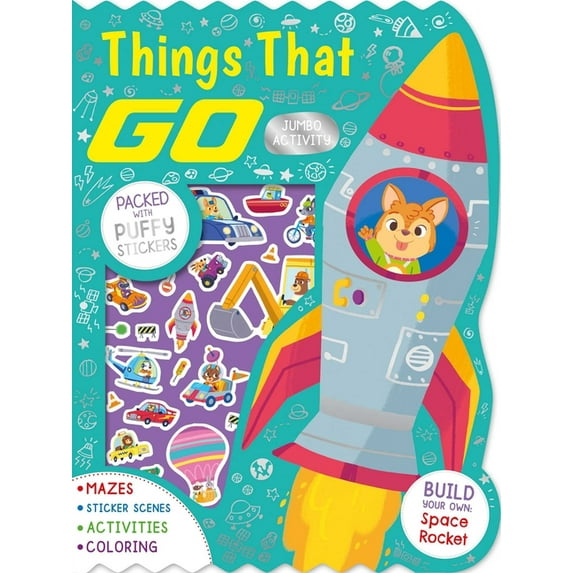 Things That Go Jumbo Activity Book: Packed with Puffy Stickers, Activities, Coloring, and More!, (Paperback)