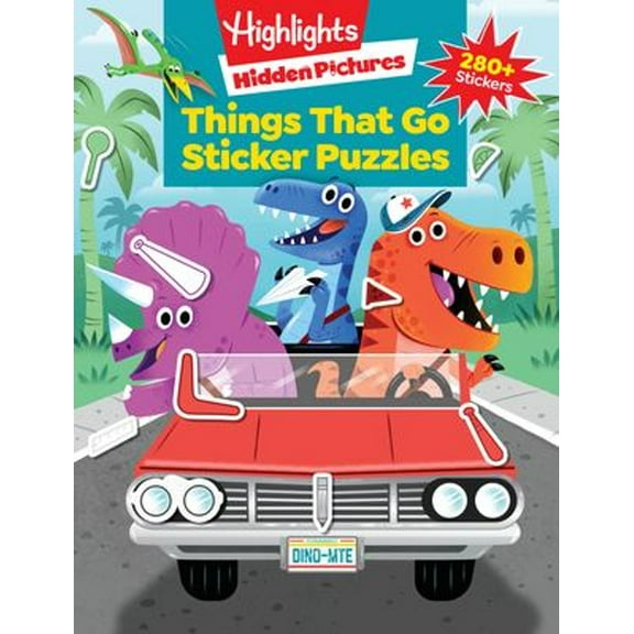 Pre-Owned Things That Go Sticker Puzzles : Transportation Activity Book of Cars, Trucks, Planes and More, Hidden Pictures Puzzles with 280 Stickers for Kids 3 and Up (Paperback) 9781629799506