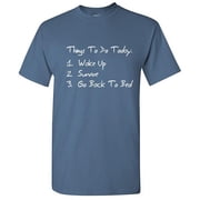 Things To Do Today Sarcastic Graphic Tees Gift For Birthday Humor Novelty Sarcasm Saying Apparel For Mens Funny T Shirt