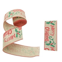 Christmas Ribbon Wired 2.5 Inch,5.4 Yards Christmas Wired Ribbon,Incl. Santa/Snowman/Snowflake/Christmas Buffalo Plaid Ribbon for Wreaths Bows Christmas Decor DIY Crafts