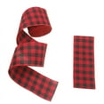 thumbnail image 1 of Things Under 5 Dollars Buffalo Plaid Red and Black Wired Ribbon 5 2.5 Inch by 5.4 Yards, 1 of 2