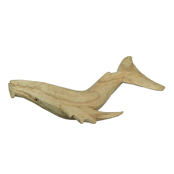Things2Die4 8 inch Hand Carved Whale Wood Sculpture Figurine Beach Home Decor