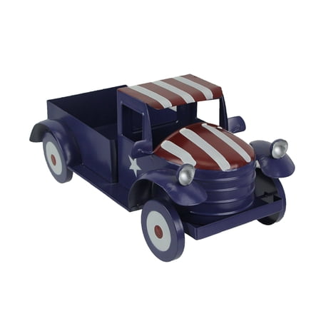Things2Die4 Blue Metal Vintage Patriotic Pickup Truck Plante Stars & Stripes