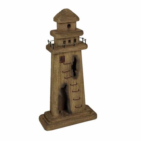 Things2Die4 Decorative Lighthouse Things2die4 Weathered Wood Coastal Tabletop Statue