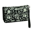 thumbnail image 1 of Things2Die4 Glow in the Dark Skeleton Print Black Vinyl Wallet With Removable Wrist Strap, 1 of 5