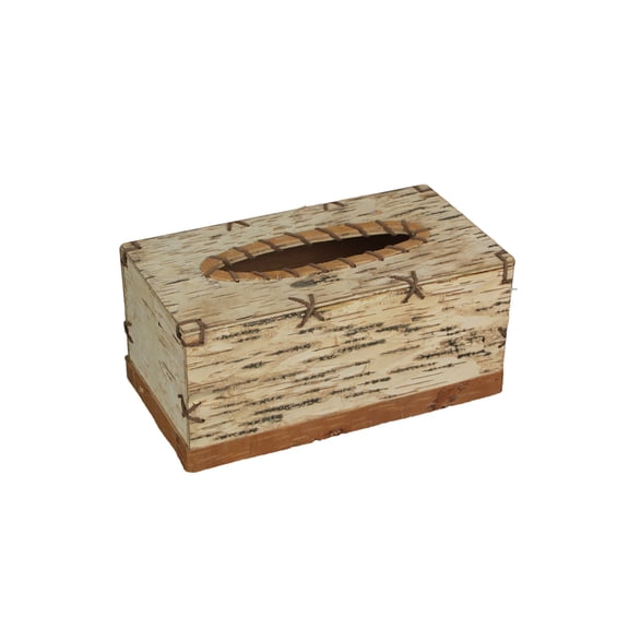 Things2Die4 Rectangle Birch Bark Tissue Box Cover Rustic Cabin Decor Forest Lodge Accessory