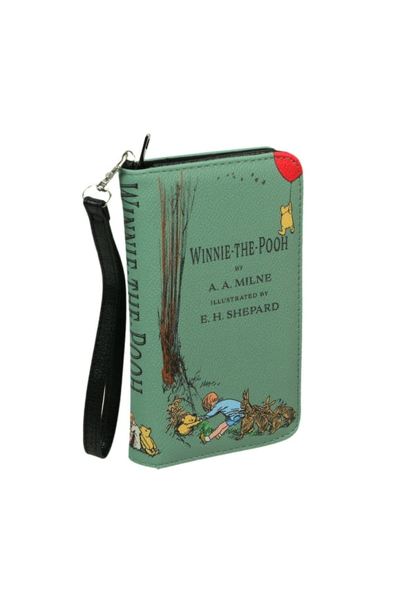 Sage Green Winnie The Pooh Wallet ID Holder and Coin Pouch, Perfect Gift