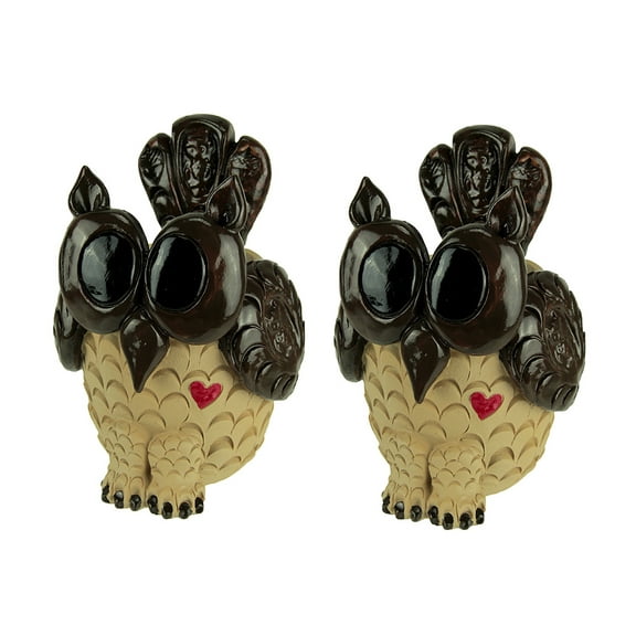 Things2Die4 Set of 2 Adorable 9 inch Tall Decorative Owl Planters