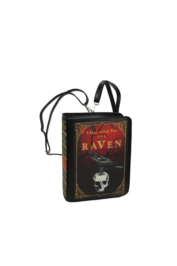 Unisex The Raven Vinyl Book Backpack, Black