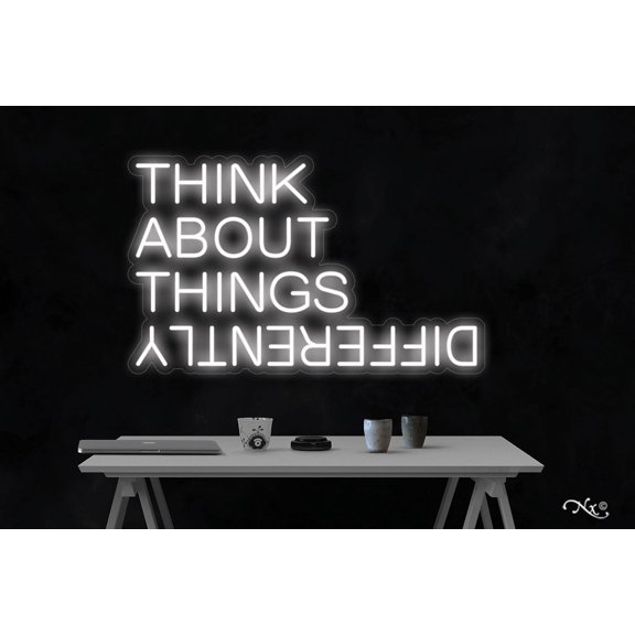Think About Things Differently-LED Neon Sign Made in USA