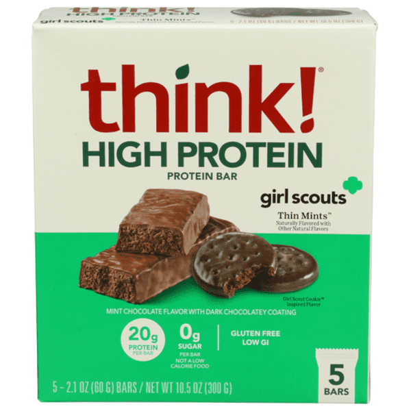 Think Chocolate Mint High Protein Bars 5 Pack 5 ct - Pack of 2