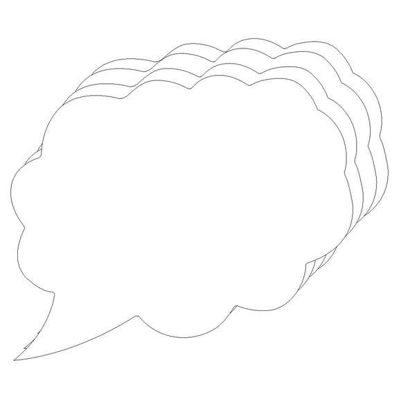 SHAPES ETC. Think Cloud Small Single Color Creative Cut-Outs- 3