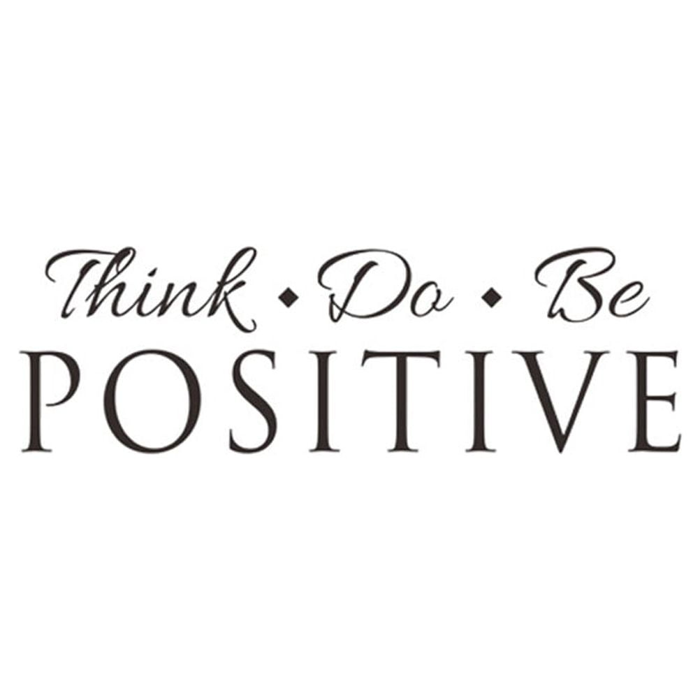 Think Do Be POSITIVE English Words Wall Stickers Quote for Bedroom PVC Removable Stickers Poster