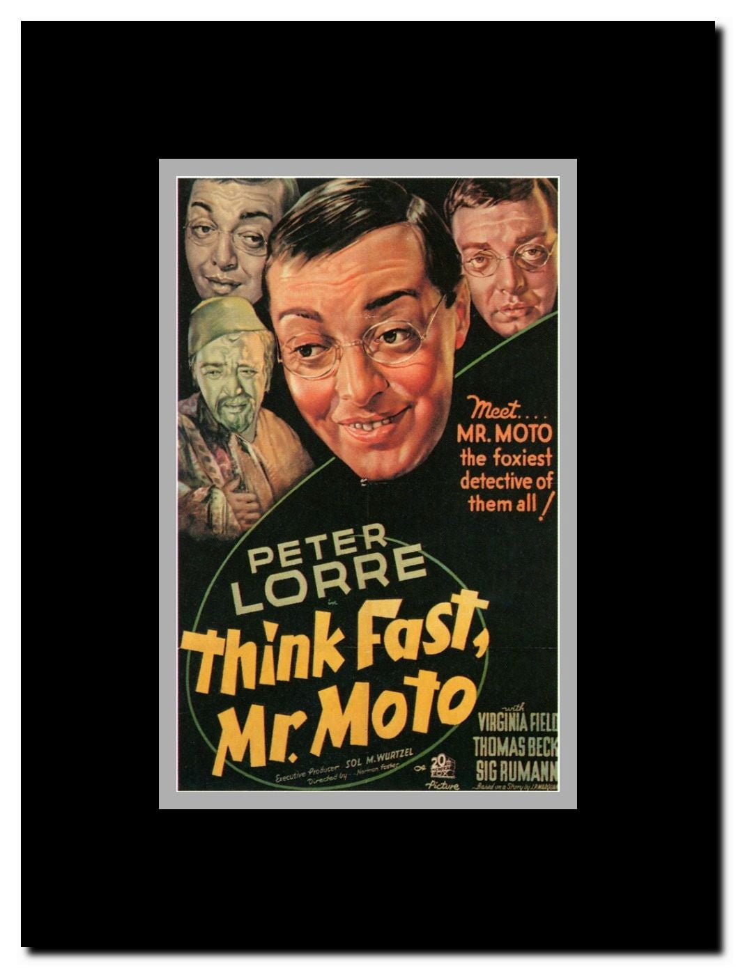 Think Fast Mr. Moto Framed Movie Poster