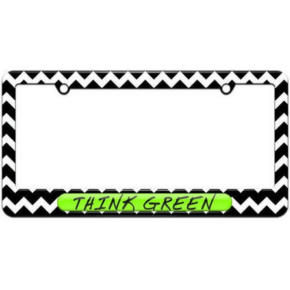 Think Green, Environmental Recycle License Plate Tag Frame, Multiple Colors