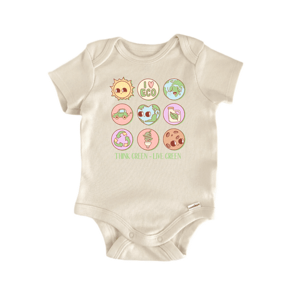 Think Green Live Green Newborn Baby Bodysuit