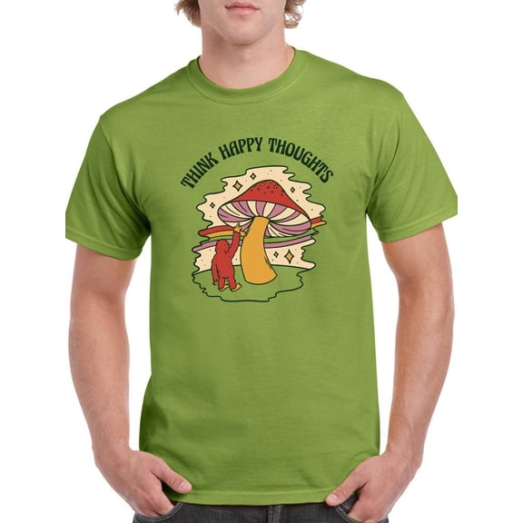 Think Happy Thoughts T-Shirt Men -Smartprints Designs, Male Small