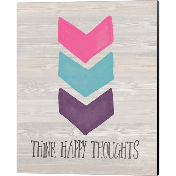 Think Happy Thoughts by Jo Moulton, Canvas Wall Art, 16W x 20H