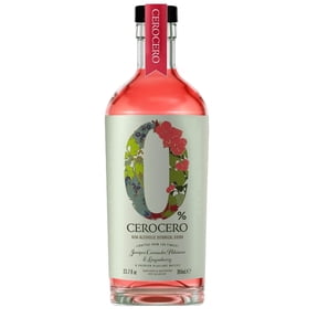 CeroCero Hibiscus and Lingonberry Non Alcoholic Gin, Floral and Tangy Premium Non Alcoholic Spirits - Halal, Low Sugar, Vegan and Gluten-Free, Part of the Spirits of Virtue Range 700ml