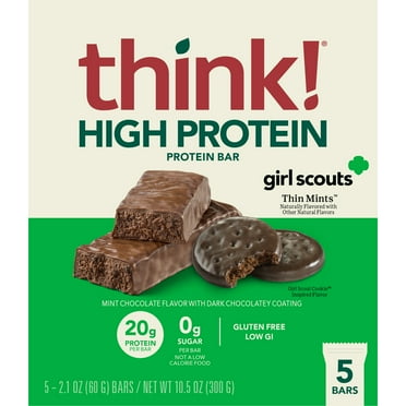 Think! High Protein Bars, Chocolate Mint, 20g, 5Ct