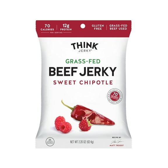 Think Jerky Sweet Chipotle 2.2oz Bag Pack Of 8
