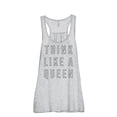 thumbnail image 1 of Think Like A Queen Women's Fashion Sleeveless Flowy Racerback Tank Top Sport Grey Small, 1 of 5