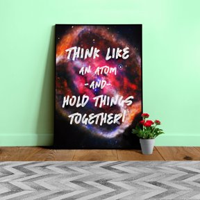 Think Like An Atom Wall Art Print, Unframed Paper Poster 24x36in