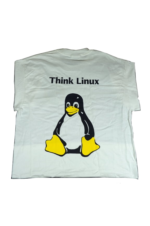 Think Linux - Power PC T-shirt Large 42-44 - Tux the Linux Penguin NEW