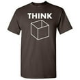 thumbnail image 1 of Think Novelty Tshirt Motivational And Inspirational Graphic Tees Gift For Mens Funny Sarcastic T Shirt, 1 of 5