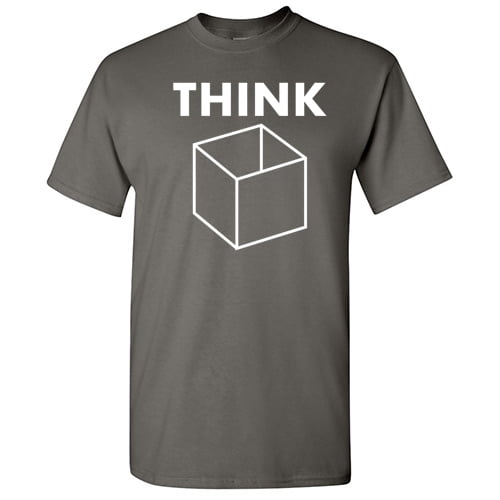 Think Novelty Tshirt Motivational And Inspirational Graphic Tees Gift For Mens Funny Sarcastic T Shirt