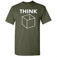 thumbnail image 1 of Think Novelty Tshirt Motivational And Inspirational Graphic Tees Gift For Mens Funny Sarcastic T Shirt, 1 of 5