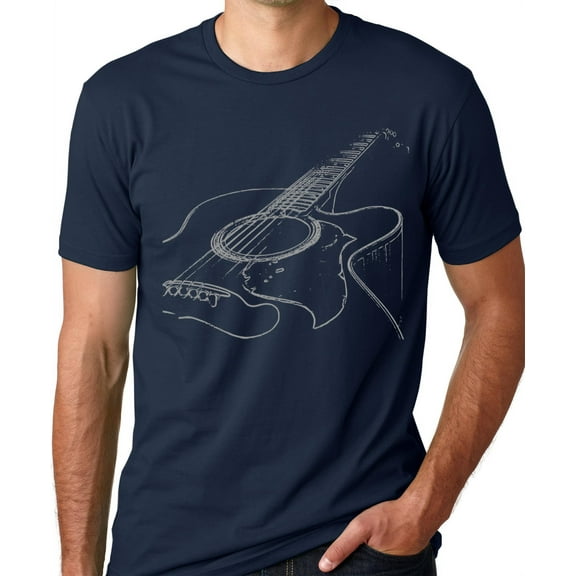 Think Out Loud Apparel Acoustic Guitar T-shirt Cool Musician Tee