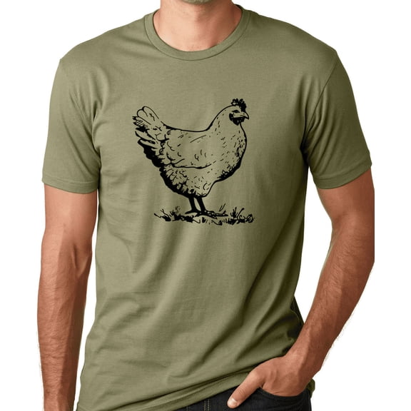 Think Out Loud Apparel Chicken Funny T-shirt Humor Tee Shirt Hen