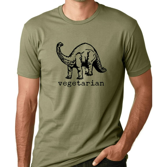 Think Out Loud Apparel Dinosaur Vegetarian Funny T-Shirt Humor Tee Shirt