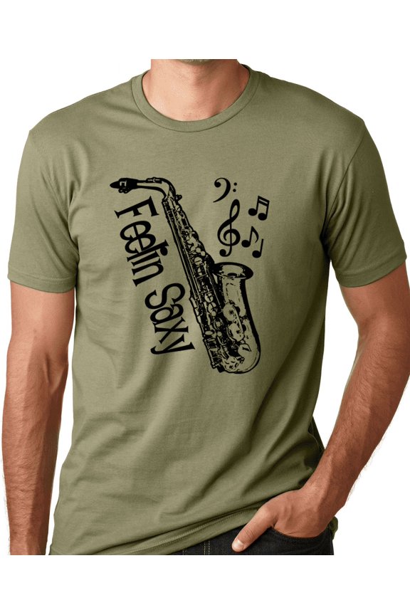 Feelin Saxy Funny Saxophone T-Shirt Music Humor Tee Shirt