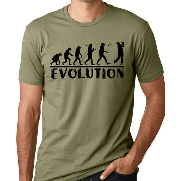Think Out Loud Apparel Golf Evolution Funny T-shirt Golfer Humor Tee Shirt