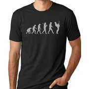 Think Out Loud Apparel Guitar Player Evolution مضحك تي شيرت الموسيقى تي شيرت