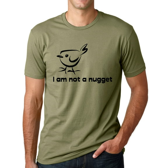 Think Out Loud Apparel I Am Not A Nugget Funny Vegetarian T-Shirt Vegan Humor Tee