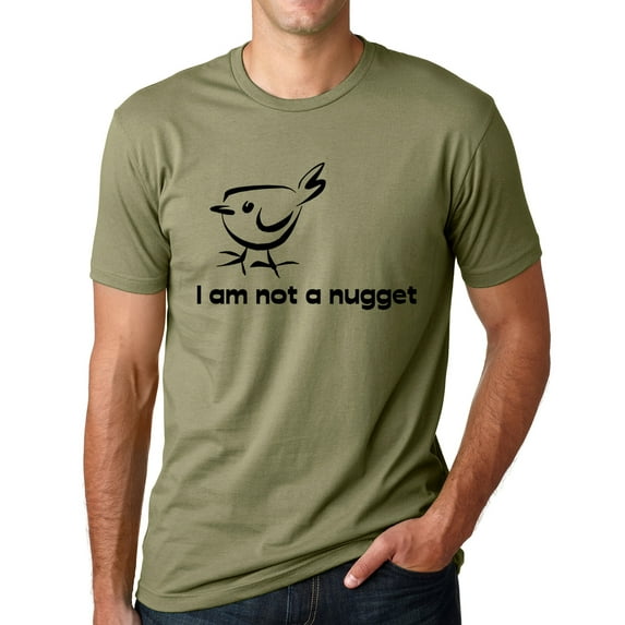 Think Out Loud Apparel I Am Not A Nugget Funny Vegetarian T-Shirt Vegan Humor Tee