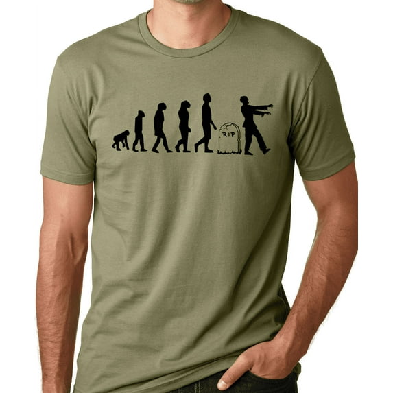 Think Out Loud Apparel Zombie Evolution Funny T-Shirt Humor Tee Shirt
