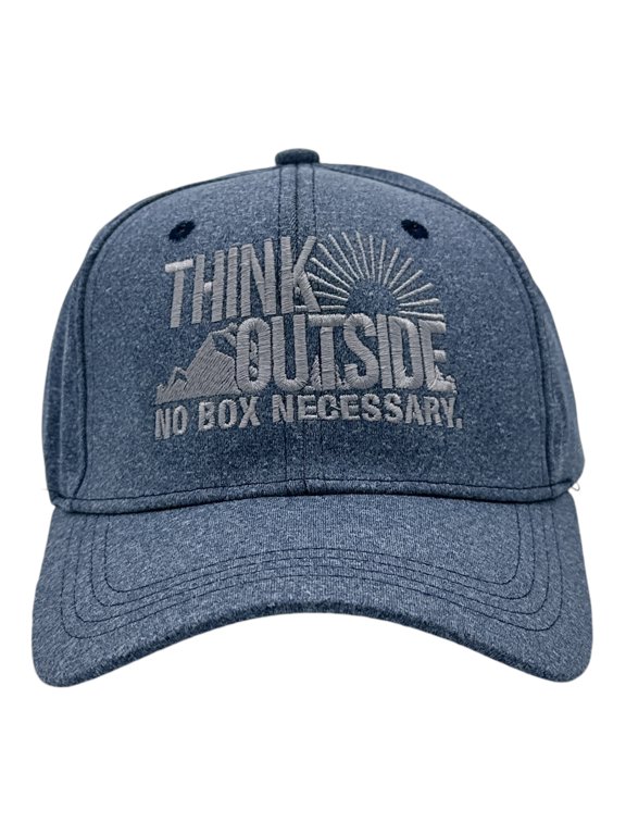 Think Outside Hat Funny Sarcastic Outdoors Novelty Cap