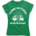 thumbnail image 1 of Think Outside No Box Necessary - Beautiful Forest Nature Women's Tee Shirt, 1 of 4