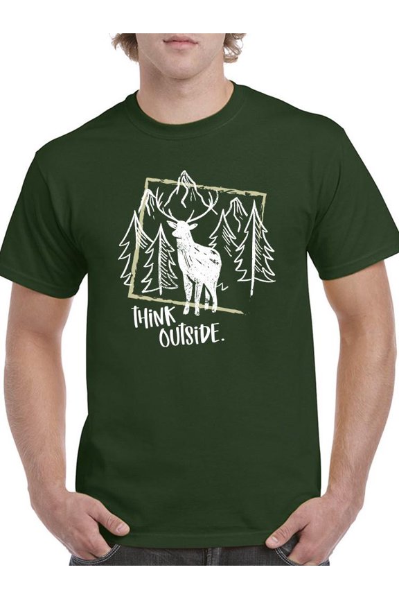 Think Outside T-Shirt Men -Smartprints Designs, Male XX-Large