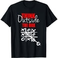 thumbnail image 1 of Think Outside the Box Movie Quotes T-Shirt Cinema Lover Gift, 1 of 3