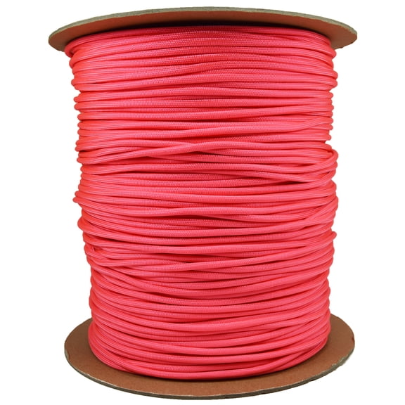 Think Pink 750 Cord 11 Strand Type IV Paracord - 1000 Foot Spool
