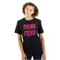 thumbnail image 1 of Think Pink Breast Cancer Awareness Women's Graphic T Shirt Tees Brisco Brands S, 1 of 5